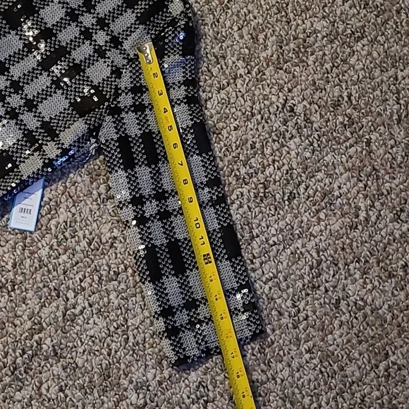 DRAPER JAMES WOMENS BLACK & WHITE SEQUIN SHEATH DRESS SIZE 4 - Picture 13 of 15